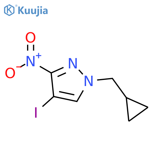 1-Cyclopropylmethyl-4-iodo-3-nitro-1H-pyrazole structure