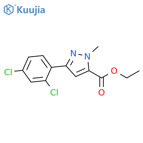 1H-Pyrazole-5-carboxylic acid, 3-(2,4-dichlorophenyl)-1-methyl-, ethyl ester structure