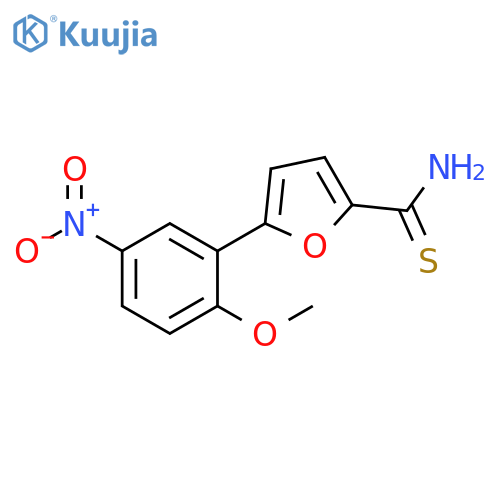 5-(2-Methoxy-5-nitro-phenyl)-furan-2-carbothioic acid amide structure