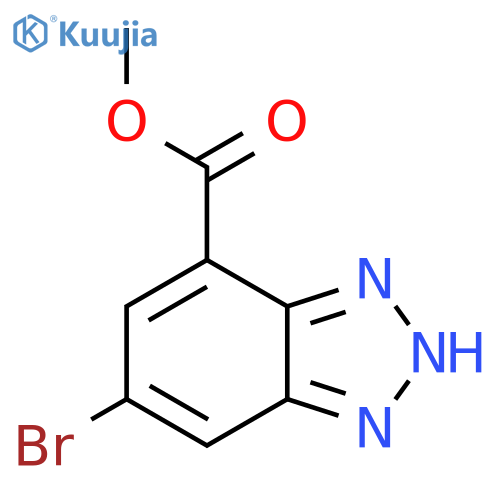 Methyl 5-bromo-1H-1,2,3-benzotriazole-7-carboxylate structure