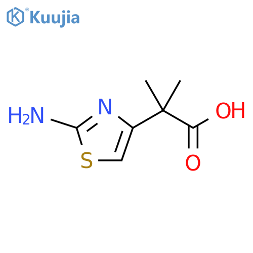 2-(2-Amino-1,3-thiazol-4-yl)-2-methylpropanoic acid structure