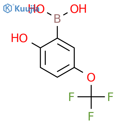2-Hydroxy-5-(trifluoromethoxy)phenylboronic acid structure