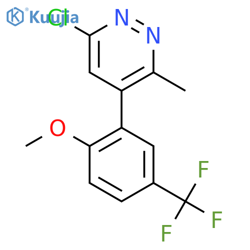 6-Chloro-4-(2-methoxy-5-(trifluoromethyl)-phenyl)-3-methylpyridazine structure