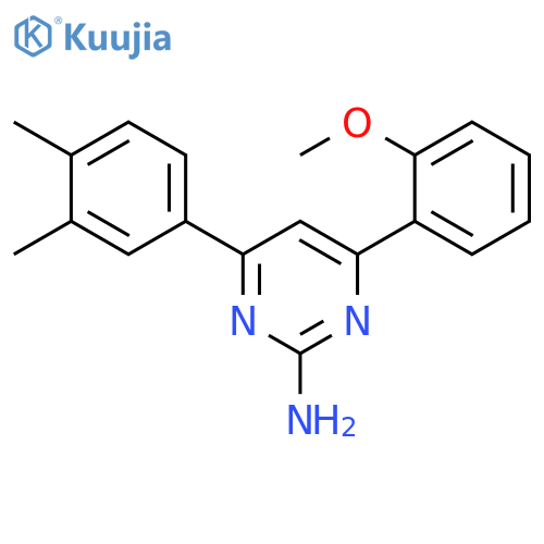 4-(3,4-dimethylphenyl)-6-(2-methoxyphenyl)pyrimidin-2-amine structure