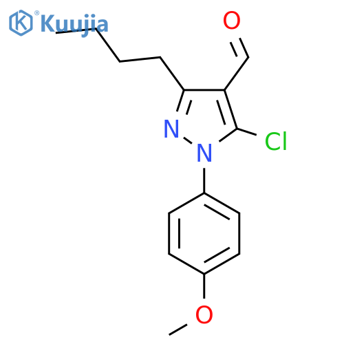 3-Butyl-5-chloro-1-(4-methoxyphenyl)-1H-pyrazole-4-carbaldehyde structure