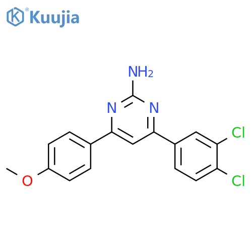 4-(3,4-dichlorophenyl)-6-(4-methoxyphenyl)pyrimidin-2-amine structure