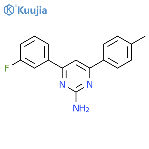 4-(3-fluorophenyl)-6-(4-methylphenyl)pyrimidin-2-amine structure