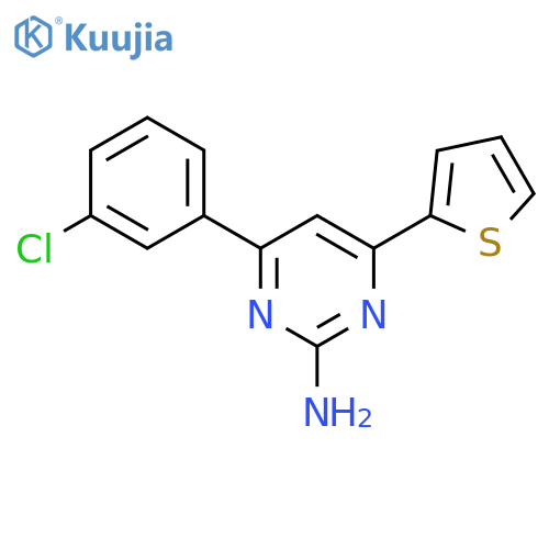 4-(3-chlorophenyl)-6-(thiophen-2-yl)pyrimidin-2-amine structure