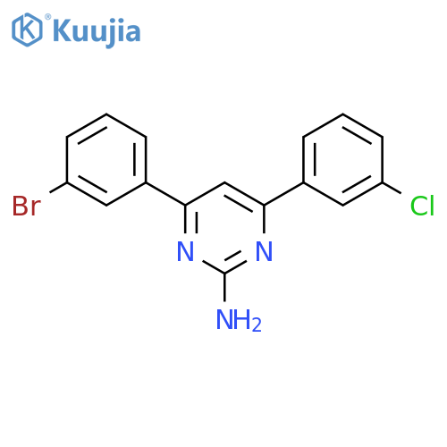 4-(3-bromophenyl)-6-(3-chlorophenyl)pyrimidin-2-amine structure