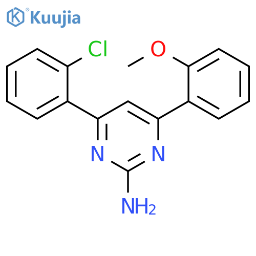 4-(2-chlorophenyl)-6-(2-methoxyphenyl)pyrimidin-2-amine structure