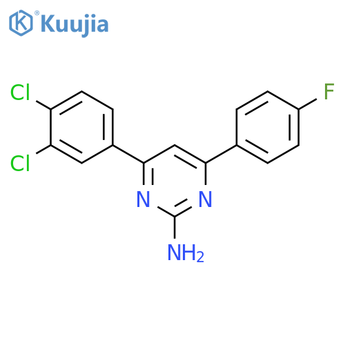 4-(3,4-dichlorophenyl)-6-(4-fluorophenyl)pyrimidin-2-amine structure