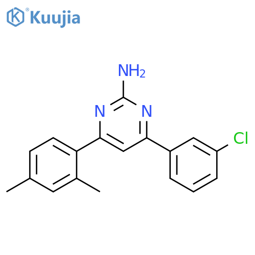 4-(3-chlorophenyl)-6-(2,4-dimethylphenyl)pyrimidin-2-amine structure