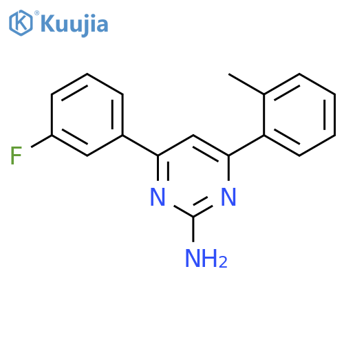 4-(3-fluorophenyl)-6-(2-methylphenyl)pyrimidin-2-amine structure