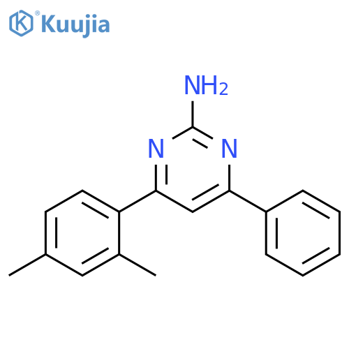 4-(2,4-dimethylphenyl)-6-phenylpyrimidin-2-amine structure