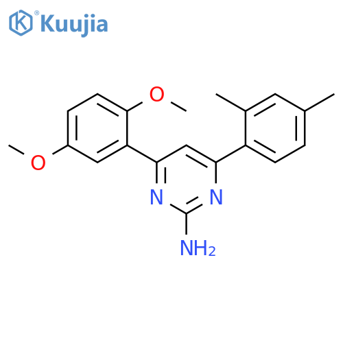 4-(2,5-dimethoxyphenyl)-6-(2,4-dimethylphenyl)pyrimidin-2-amine structure