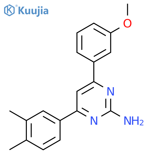 4-(3,4-Dimethylphenyl)-6-(3-methoxyphenyl)pyrimidin-2-amine structure
