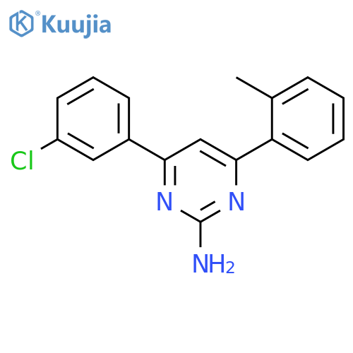 4-(3-chlorophenyl)-6-(2-methylphenyl)pyrimidin-2-amine structure