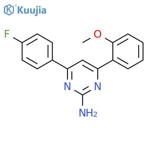 4-(4-fluorophenyl)-6-(2-methoxyphenyl)pyrimidin-2-amine structure