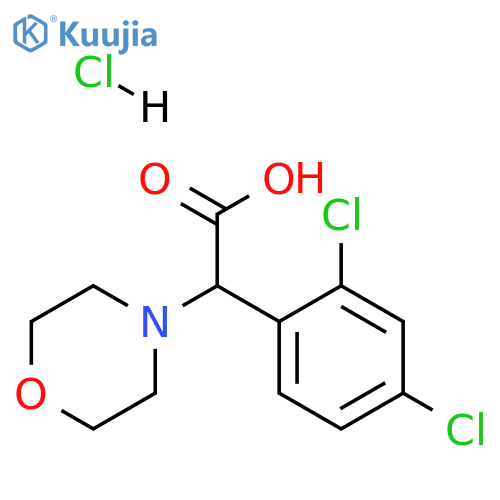 2-(2,4-dichlorophenyl)-2-morpholino-acetic acid;hydrochloride structure