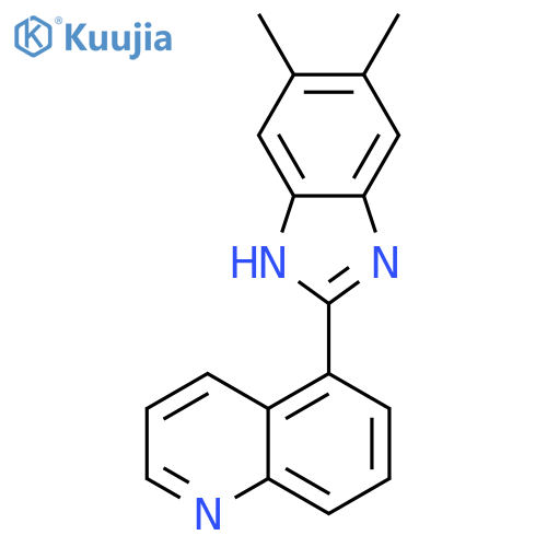 Quinoline, 5-(5,6-dimethyl-1H-benzimidazol-2-yl)- structure