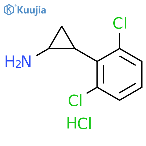 2-(2,6-Dichlorophenyl)cyclopropan-1-amine hydrochloride structure