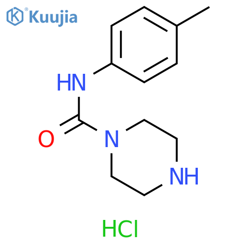 N-(4-methylphenyl)piperazine-1-carboxamide hydrochloride structure