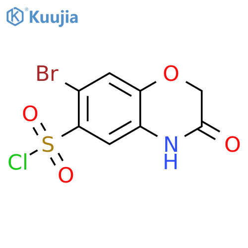 7-bromo-3-oxo-3,4-dihydro-2H-1,4-benzoxazine-6-sulfonyl chloride structure