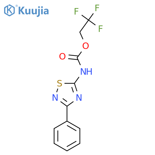 2,2,2-Trifluoroethyl N-(3-phenyl-1,2,4-thiadiazol-5-yl)carbamate structure