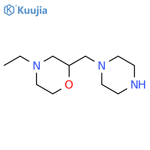 4-ethyl-2-[(piperazin-1-yl)methyl]morpholine structure