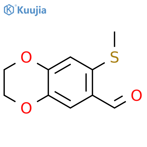 7-(methylsulfanyl)-2,3-dihydro-1,4-benzodioxine-6-carbaldehyde structure