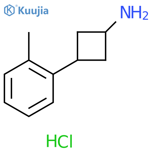 3-(2-methylphenyl)cyclobutan-1-amine hydrochloride structure