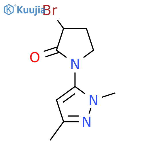 3-Bromo-1-(1,3-dimethyl-1H-pyrazol-5-yl)pyrrolidin-2-one structure