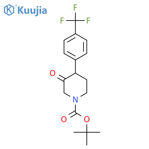 tert-butyl 3-oxo-4-4-(trifluoromethyl)phenylpiperidine-1-carboxylate structure