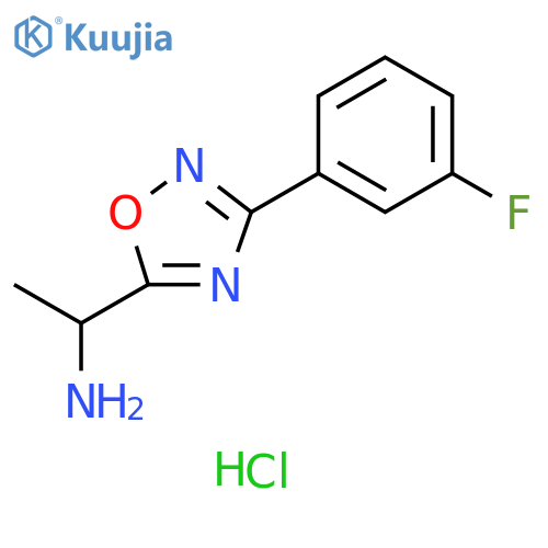 1-3-(3-fluorophenyl)-1,2,4-oxadiazol-5-ylethan-1-amine hydrochloride structure