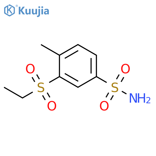 3-(ethanesulfonyl)-4-methylbenzene-1-sulfonamide structure