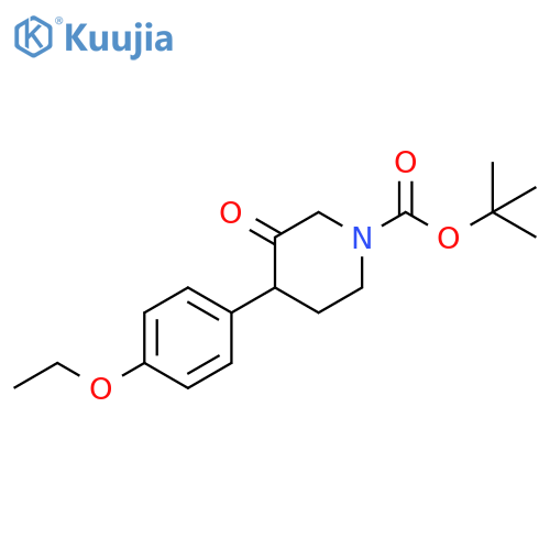 tert-butyl 4-(4-ethoxyphenyl)-3-oxopiperidine-1-carboxylate structure