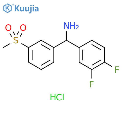 (3,4-difluorophenyl)(3-methanesulfonylphenyl)methanamine hydrochloride structure