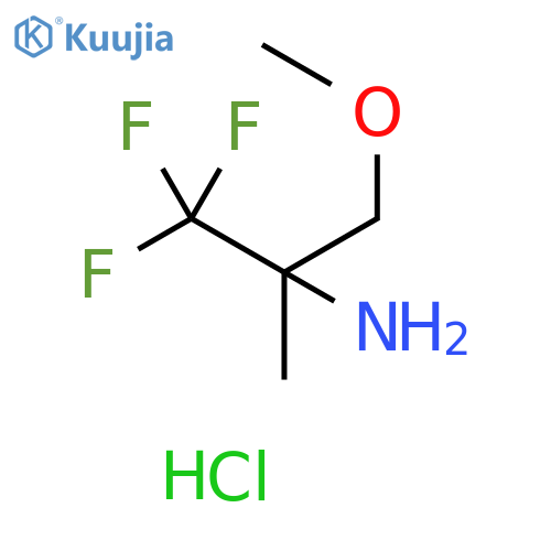 1,1,1-trifluoro-3-methoxy-2-methylpropan-2-amine hydrochloride structure