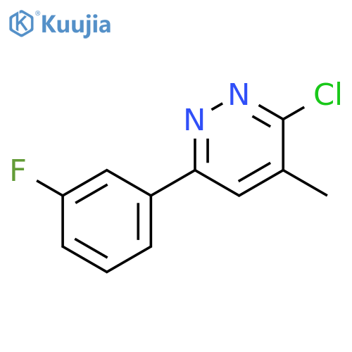 3-chloro-6-(3-fluorophenyl)-4-methylpyridazine structure