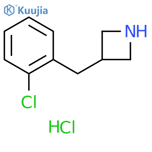 3-[(2-chlorophenyl)methyl]azetidine hydrochloride structure