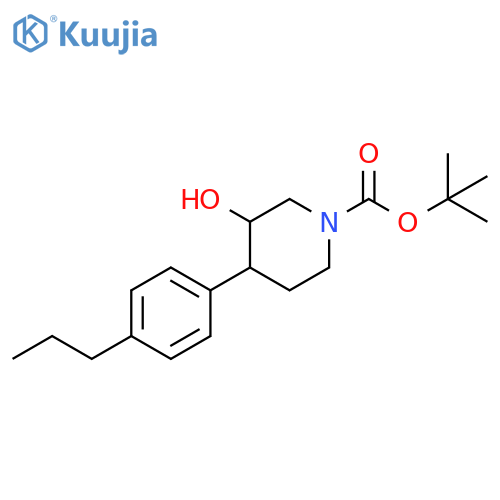 tert-butyl 3-hydroxy-4-(4-propylphenyl)piperidine-1-carboxylate structure