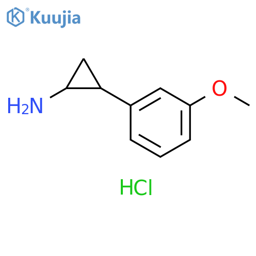 2-(3-Methoxyphenyl)cyclopropan-1-amine hydrochloride structure