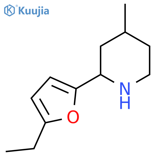 2-(5-Ethylfuran-2-yl)-4-methylpiperidine structure