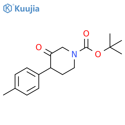 Tert-butyl 4-(4-methylphenyl)-3-oxopiperidine-1-carboxylate structure