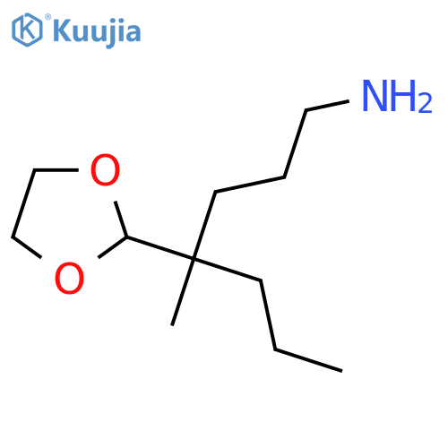 4-(1,3-dioxolan-2-yl)-4-methylheptan-1-amine structure
