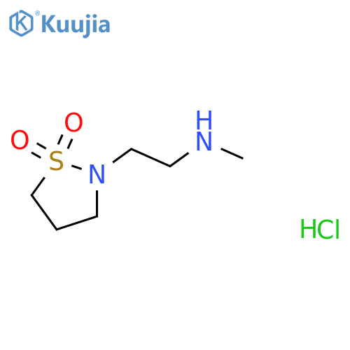 2-2-(methylamino)ethyl-1lambda6,2-thiazolidine-1,1-dione hydrochloride structure