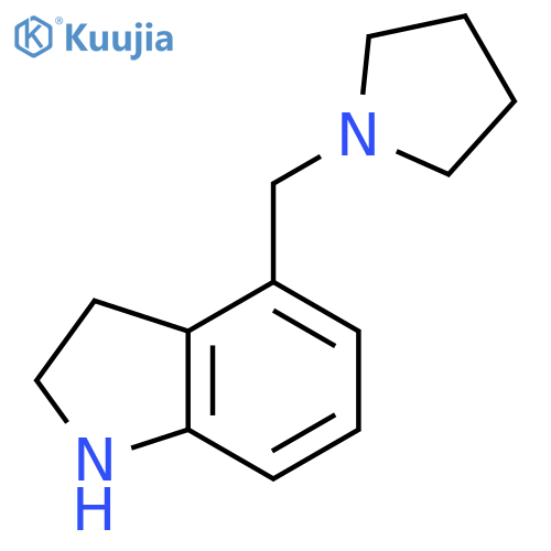 4-(pyrrolidin-1-yl)methyl-2,3-dihydro-1H-indole structure