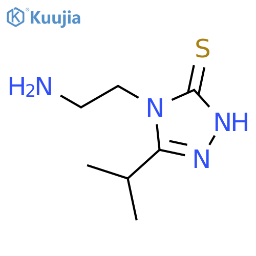 3H-1,2,4-Triazole-3-thione, 4-(2-aminoethyl)-2,4-dihydro-5-(1-methylethyl)- structure