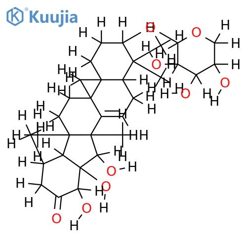 3beta,15alpha,16alpha,24alpha-tetrahydroxy-25,26,27-trinor-16,24-cyclo-cycloart-7-en-23-one 3-O-beta-D-xylopyranoside structure