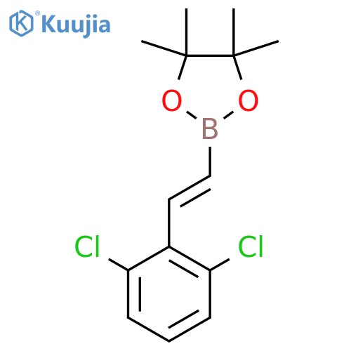 2-[(E)-2-(2,6-dichlorophenyl)ethenyl]-4,4,5,5-tetramethyl-1,3,2-dioxaborolane structure